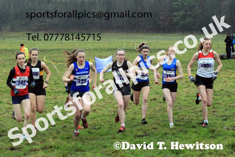 Womens under-17s and under-20s 2022 North Eastern Harrier League, Thornley Farm, Peterlee, County Durham. Photo: David T. Hewitson/Sports for All Pics